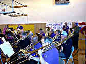 Brass section at Boistfort Veteran's Assembly, 2008
